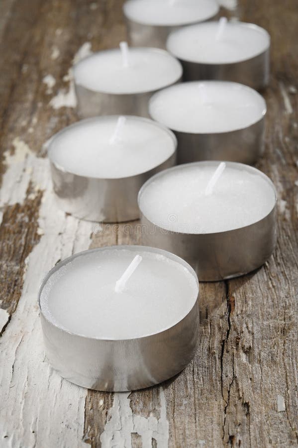 Round Candle and Christmas Tree Ornaments Stock Photo Image of