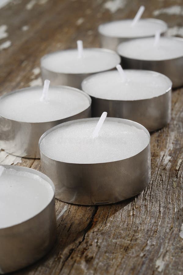 Round Candle and Christmas Tree Ornaments Stock Photo Image of