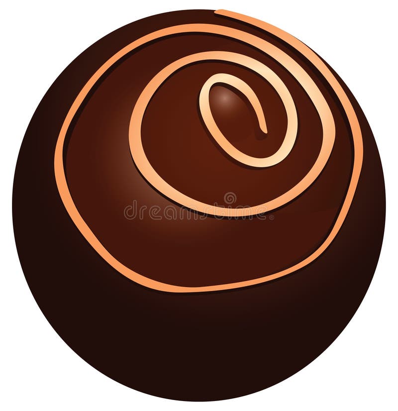 Round chocolate candy stock vector. Illustration of dark 32288808