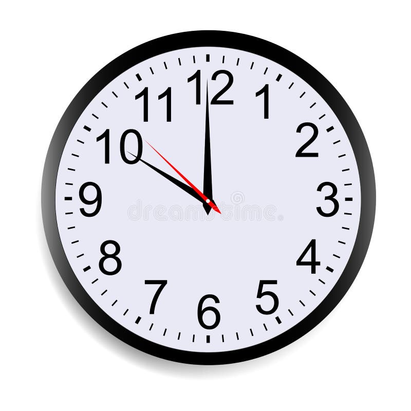 Round Clock Face Showing Ten O Clock Stock Vector Illustration Of Hand Design