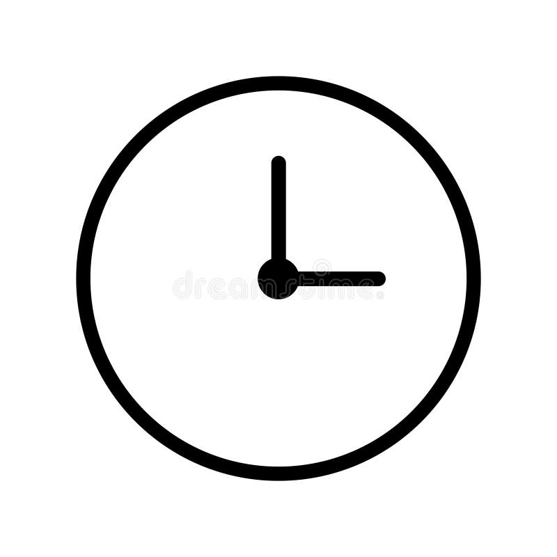 Round Clock, White Transparent Clock Face Circle Arrow Icon Vector