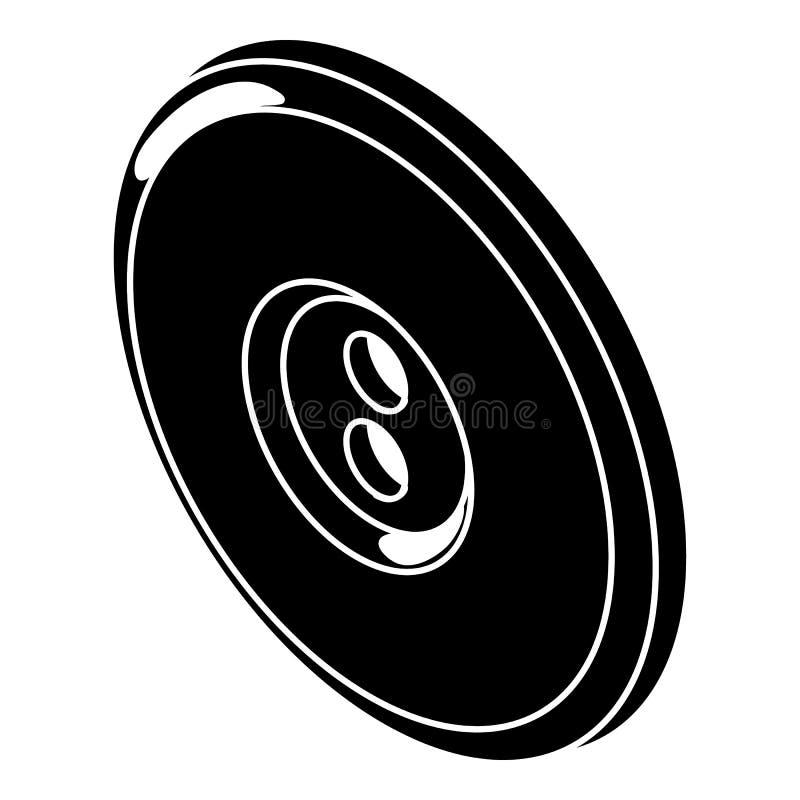 Round clothes button icon, simple style stock illustration