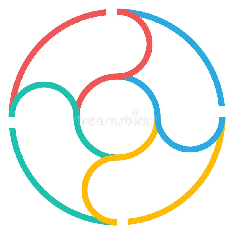 Round color line infographic frame. Text shape template vector illustration