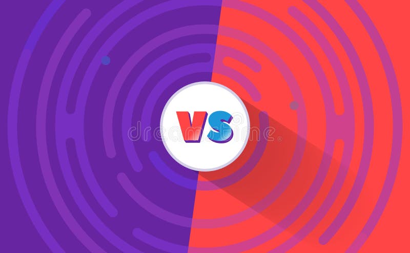 Round Comic VS Background. Versus Vector Banner, Blue, Red Color. Stock  Vector - Illustration of championship, choice: 94240570