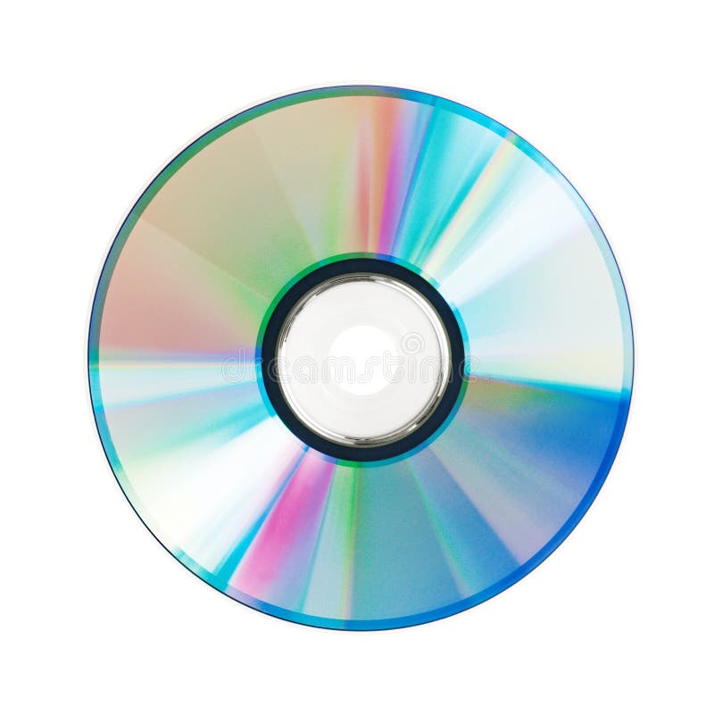 Round compact disc lies on a white background stock photography Round compact disc lies on a white background stock photography