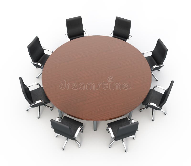 Round conference Table royalty free illustration