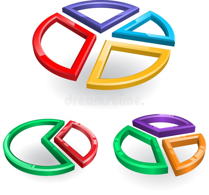 Round diagrams royalty free illustration