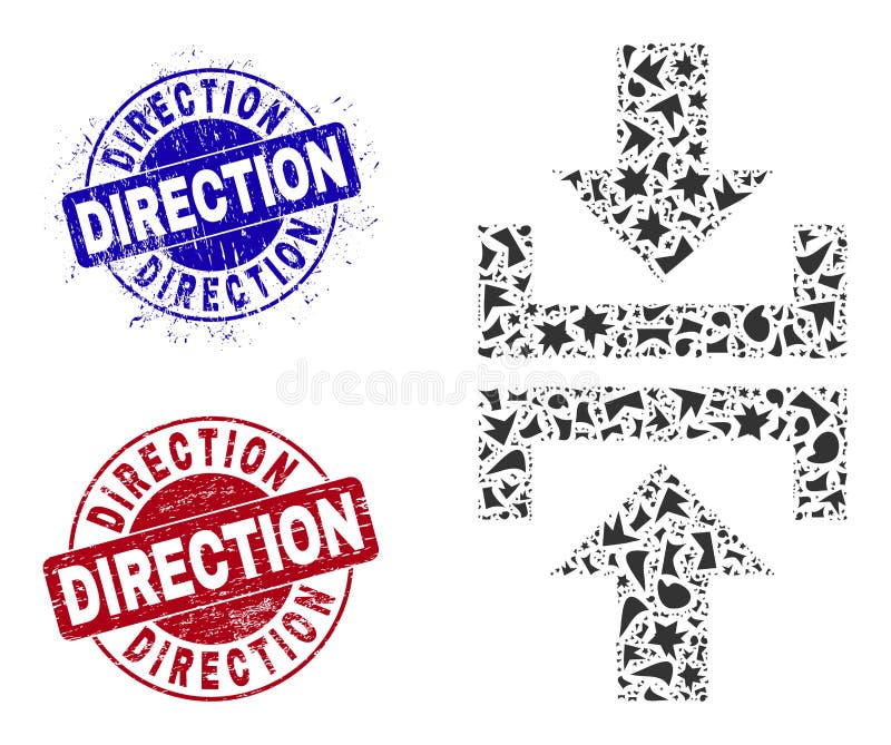 Press Vertical Direction Mosaic of Spalls with Direction Textured