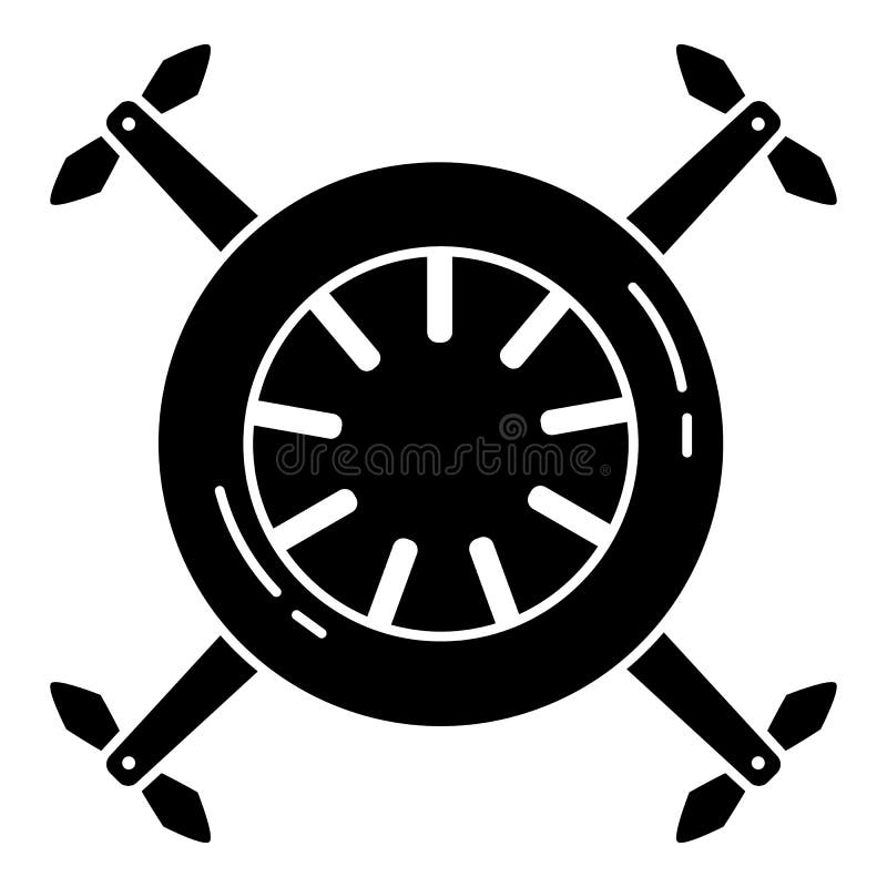 Round drone icon, simple style royalty free illustration