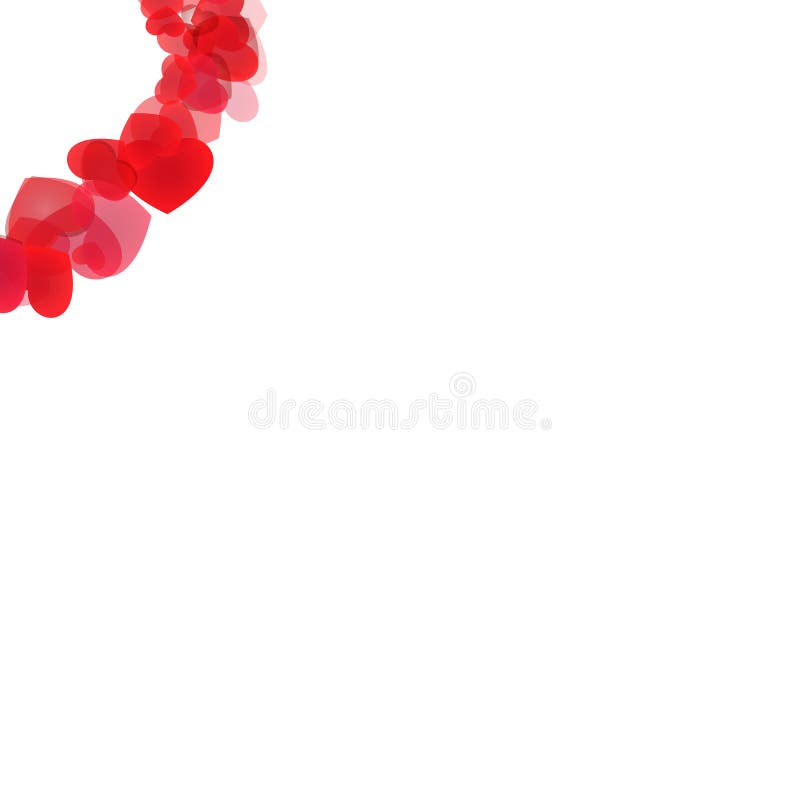 Round edging red heart element stock illustration