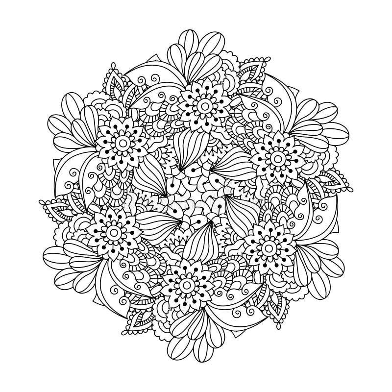 Round element dla kolorystyki książki royalty ilustracja Round element dla kolorystyki książki royalty ilustracja