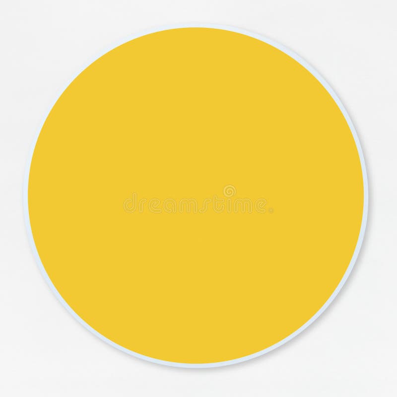 Round empty yellow circle illustration stock photo