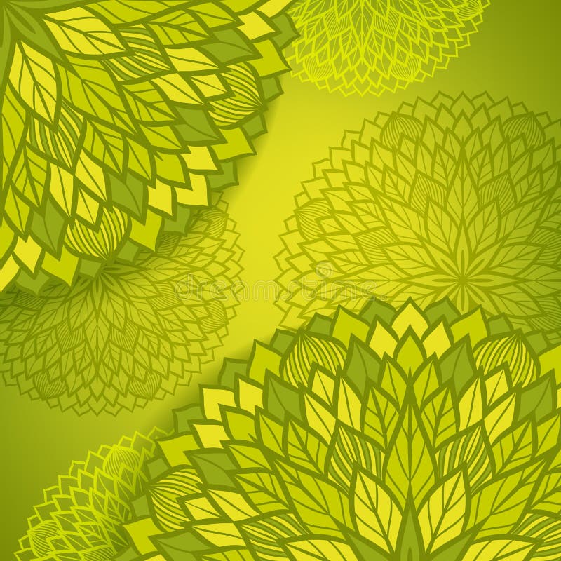 Round floral pattern. royalty free illustration