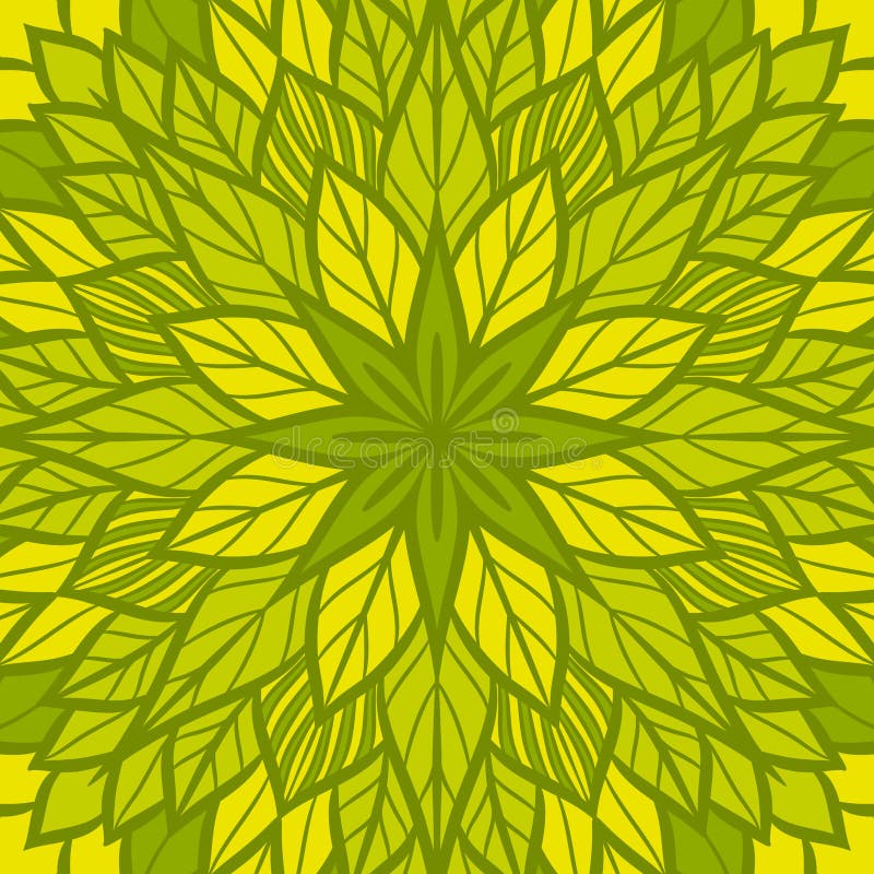 Round floral pattern. vector illustration