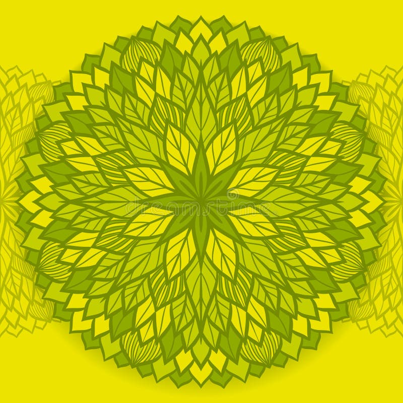 Round floral pattern. stock illustration