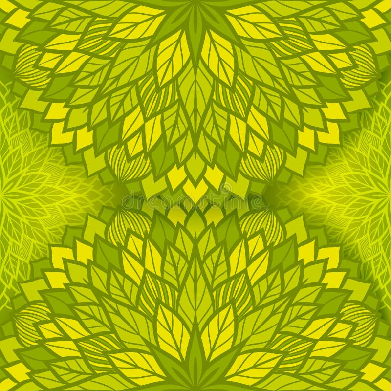 Round floral pattern. vector illustration