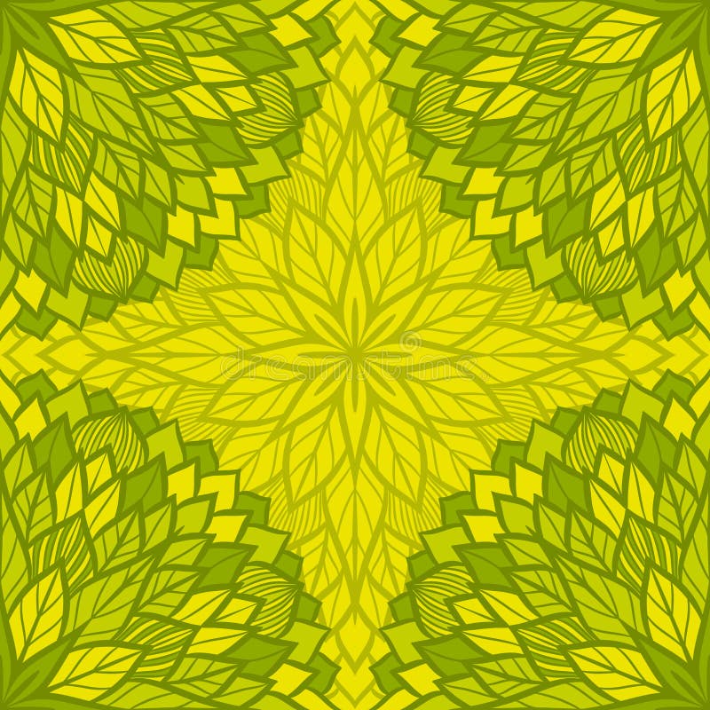 Round floral pattern royalty free illustration