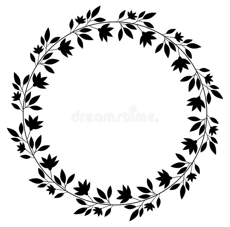 Download Round Vector Floral Wreath Border Stock Vector Illustration Of Classy Circle 110716949
