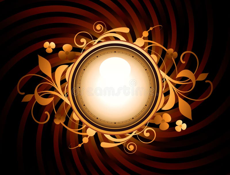 Round frame with design elements