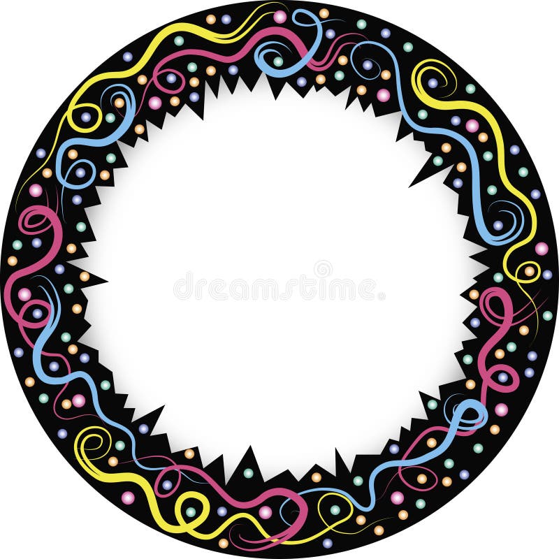 Round frame with lines