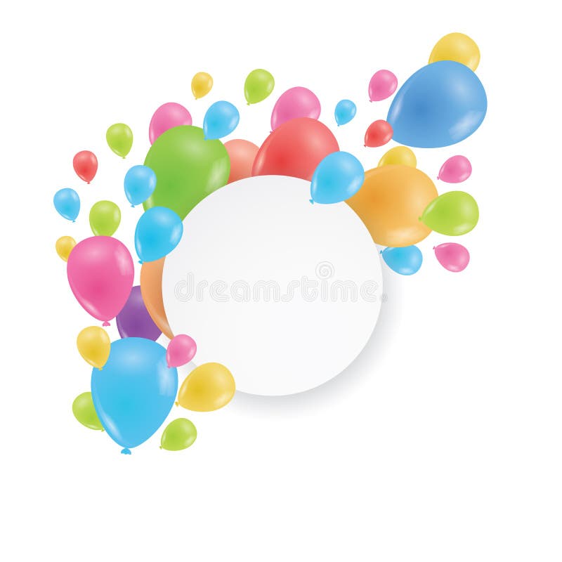 Balloons Frame Circular stock vector. Illustration of birthday - 36909988