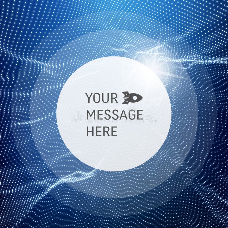 Round Frame with Place for Text. Lattice Structure. 3D Grid royalty free illustration