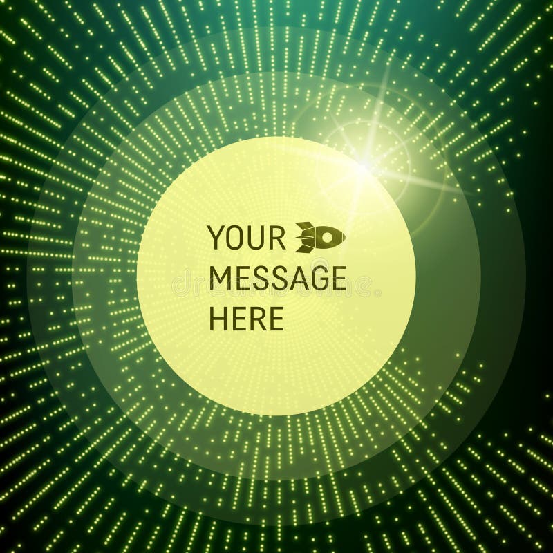Round Frame with Place for Text. Lattice Structure. 3D Grid stock illustration