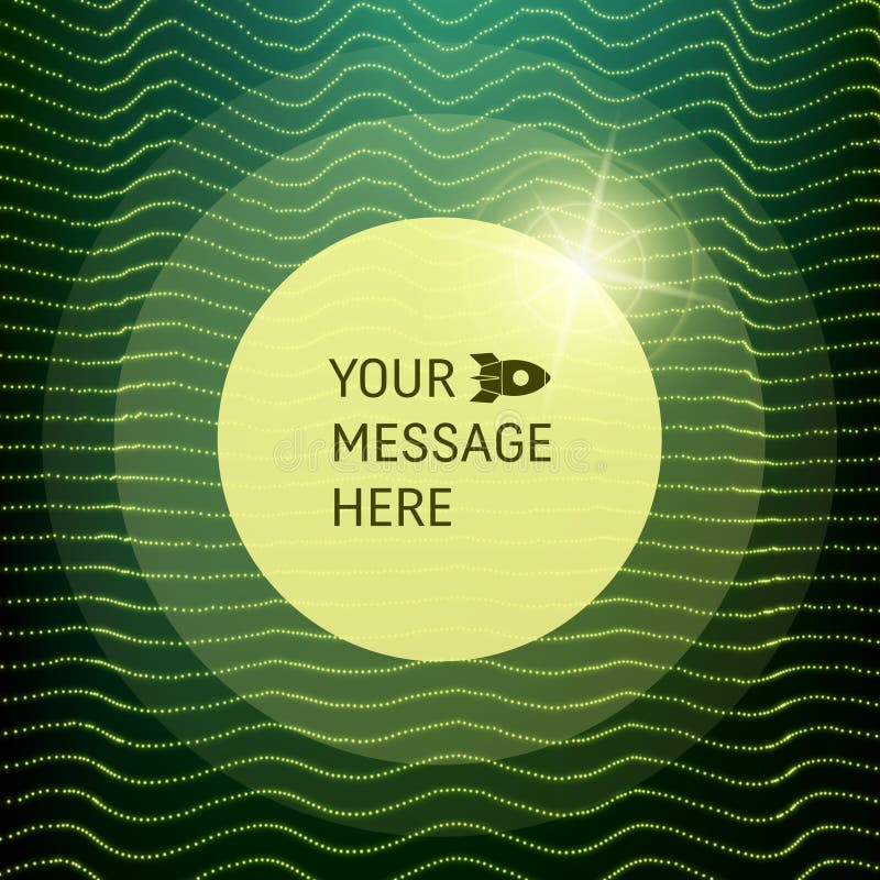 Round Frame with Place for Text. Lattice Structure. 3D Grid royalty free illustration