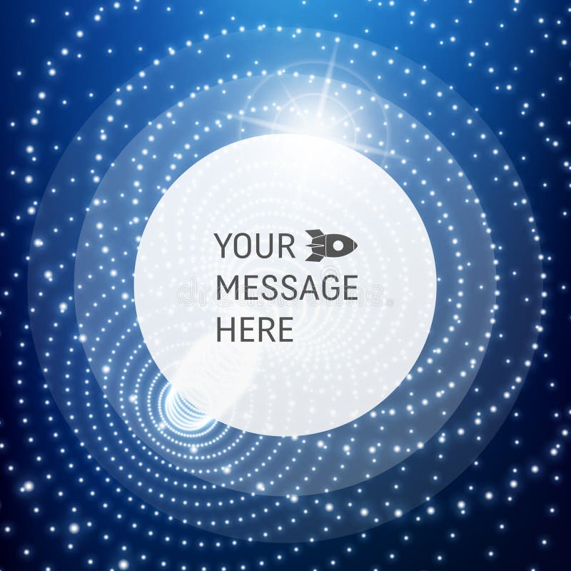 Round Frame with Place for Text. Lattice Structure. Network Technology Communication Background. Graphic Design. vector illustration