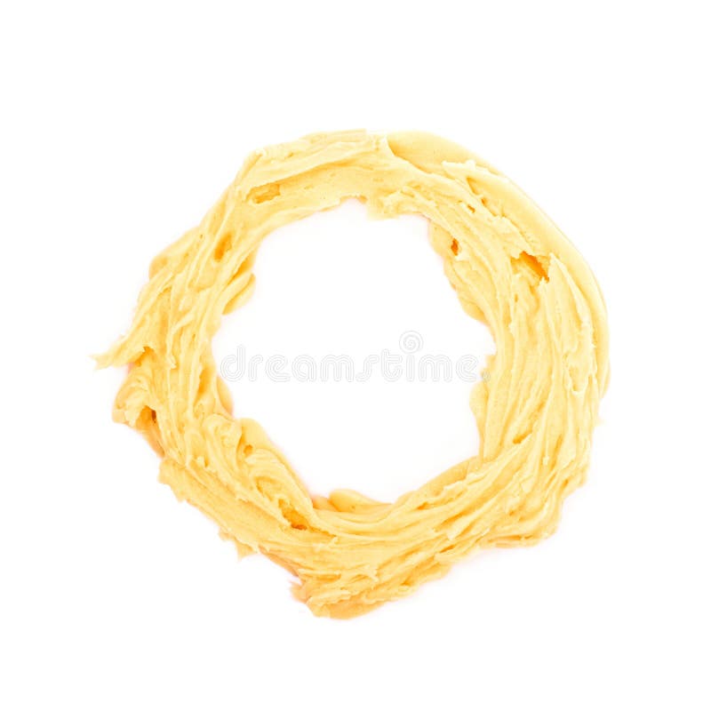 Round Frosting Cream Circle Isolated Stock Image Image of background