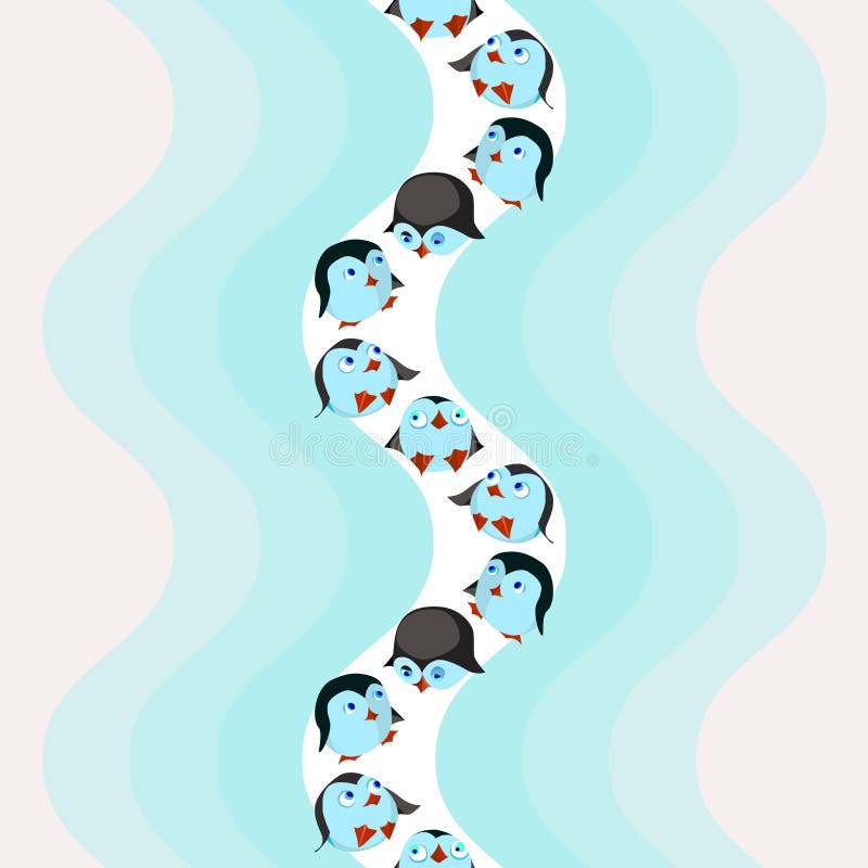 Sliding Penguins stock vector. Illustration of black - 15459418