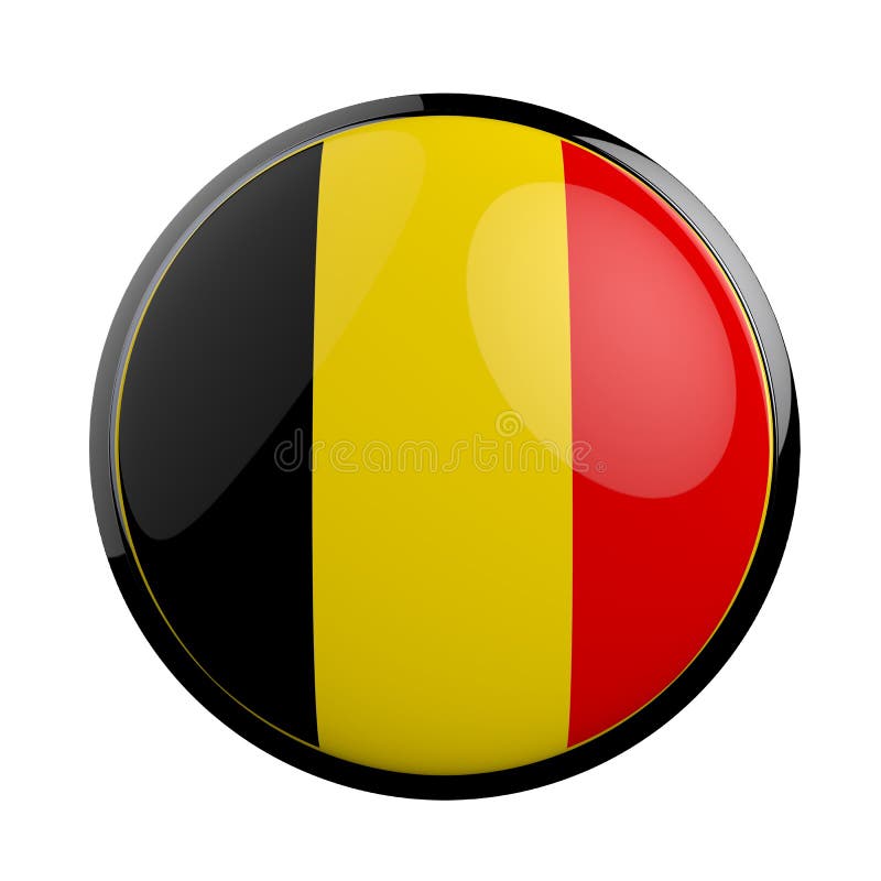 Belgium flag, round icon stock vector. Illustration of design - 103849343