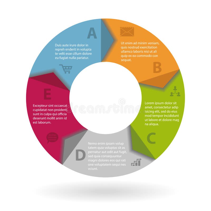 Round infographics concept royalty free illustration