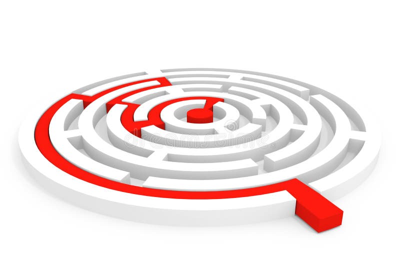 Round maze stock illustration Round maze stock illustration