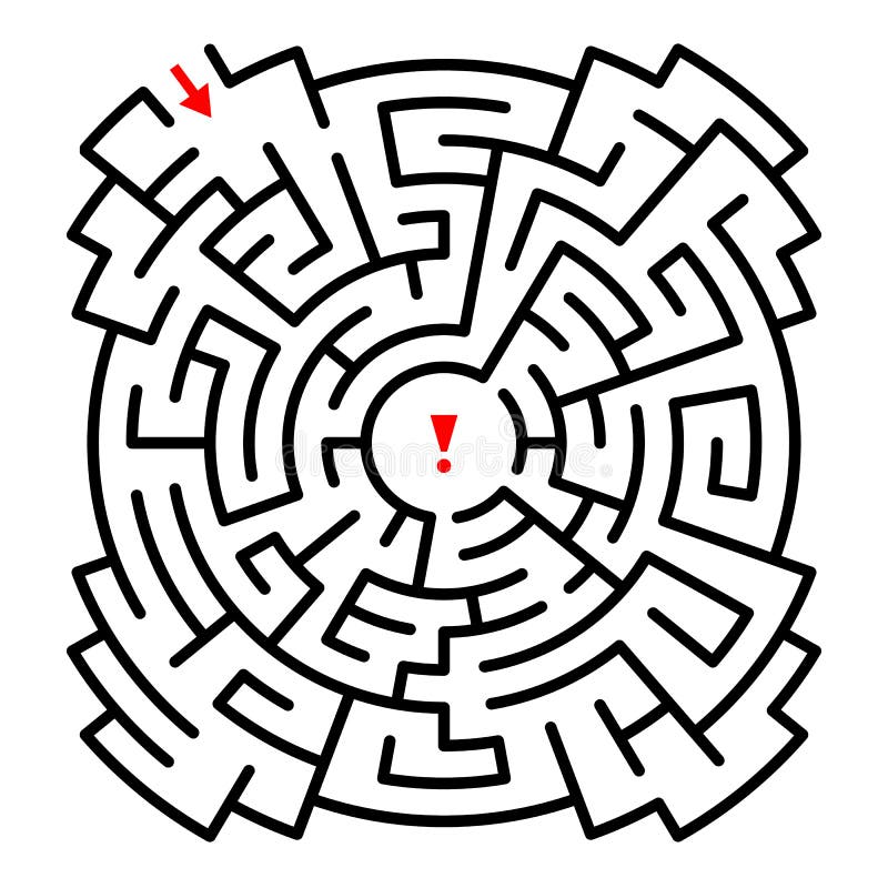 Round maze template stock vector. Illustration of leisure 144197187 Round maze template stock vector. Illustration of leisure 144197187