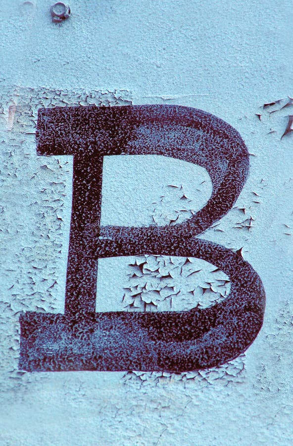 Used, Fadded, Worn Letters and Numbers , this Letter B Stock Photo ...