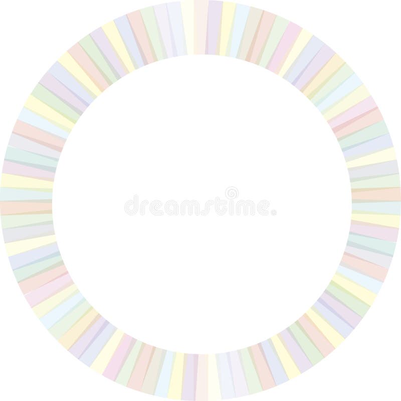 Round pastell colored frame