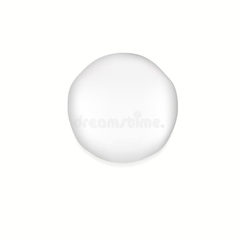 Round Pillow Template Isolated on White Background for Your Design