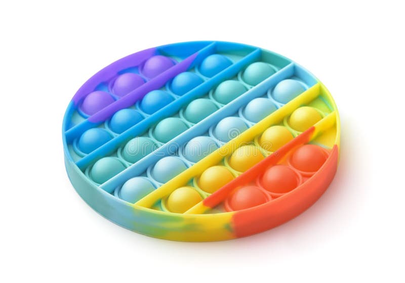 Antistress Dos Brinquedos De Moda. Criança Anônima Com Jogo De Papa Colorido. Imagem De Trendy Pop it Violget Toy . Vista Superior Foto de Stock - Imagem de moda, moderno: 221181686