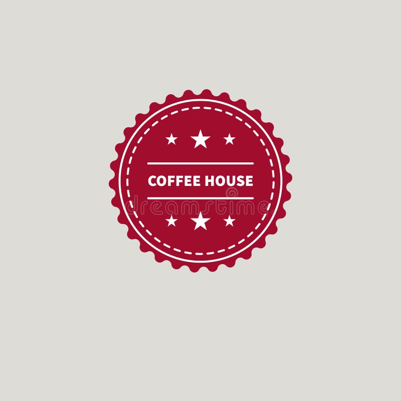 Round red logo stock vector. Illustration of company - 91646898