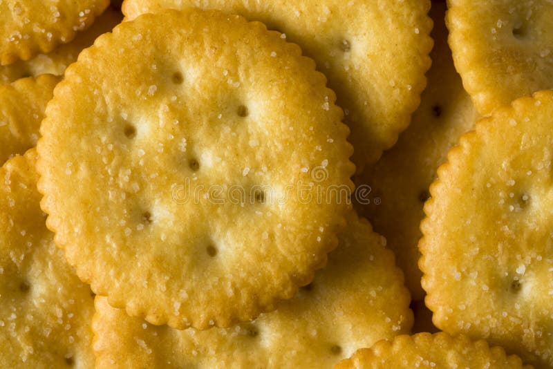 Round Salty Yellow Crackers Stock Image Image of delicious, salty