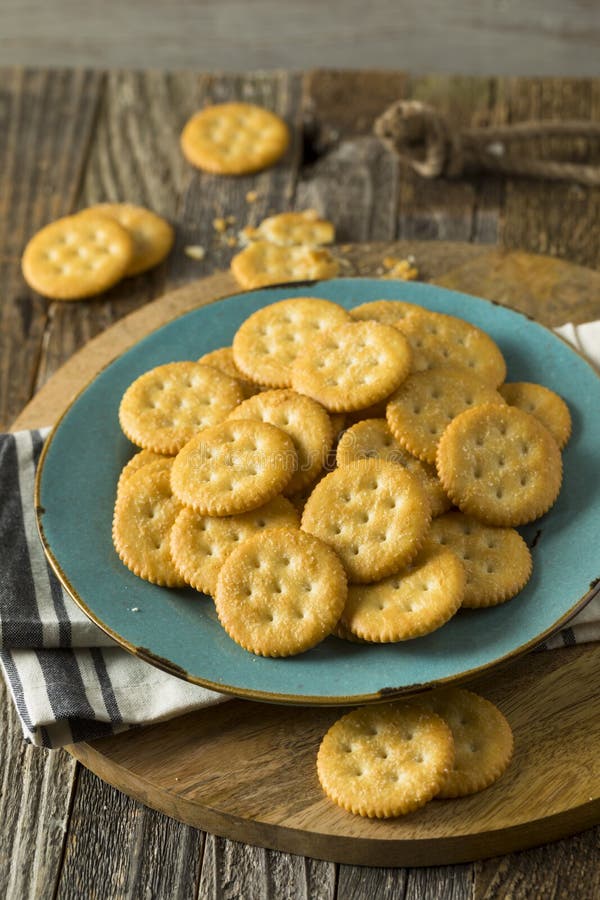 Round Salty Yellow Crackers Stock Image Image of cookie, golden 85851595