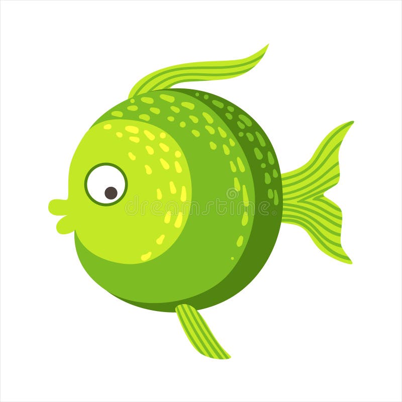 Round With Shades Of Green Fantastic Colorful Aquarium Fish, Tropical Reef Aquatic Animal royalty free illustration Round With Shades Of Green Fantastic Colorful Aquarium Fish, Tropical Reef Aquatic Animal royalty free illustration