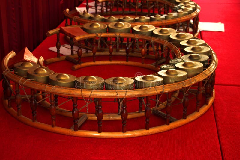 Round shape gongs - Thai musical instruments