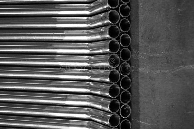 Round stainless steel tube stock image. Image of iron 94290389