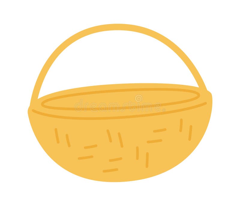 Round Straw Basket stock vector. Illustration of design 273967886