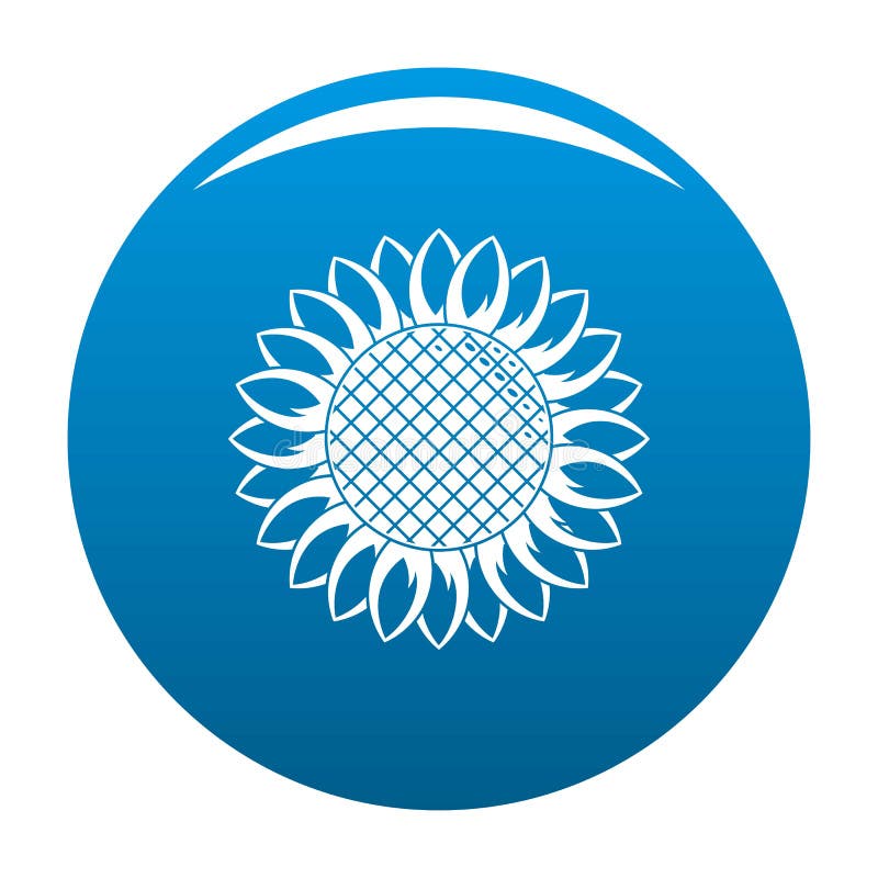 Download Round Sunflower Icon Vector Blue Stock Vector ...