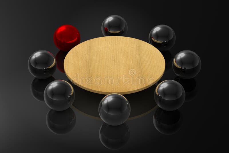 Round table stock image