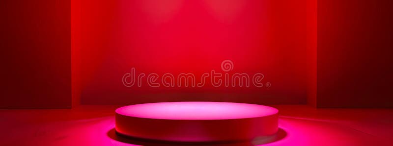 A round table with a red light in the background royalty free stock images