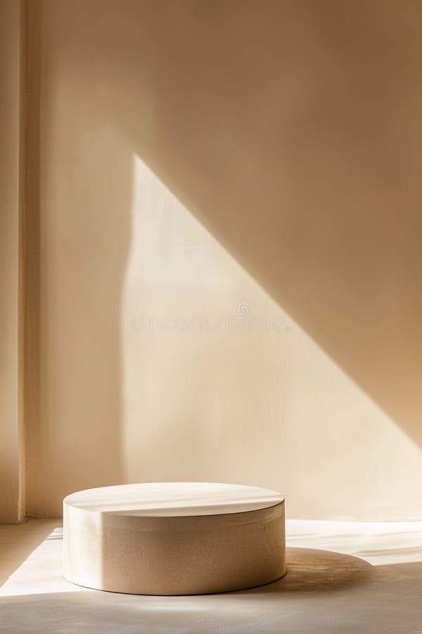 A round table in a room with sunlight royalty free stock photography